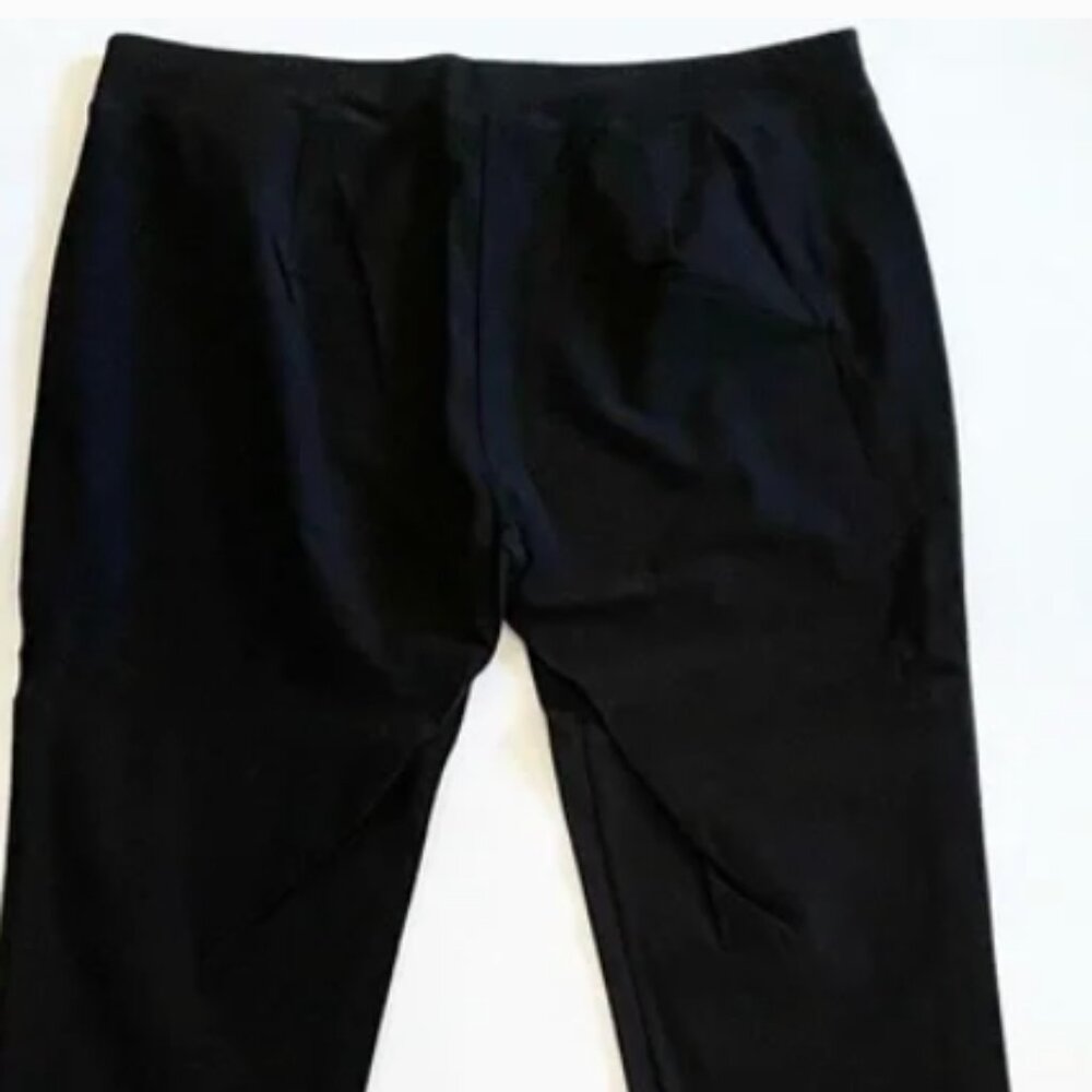 Eileen Fisher Black Jersey Pants Size L Pull On Flowy Stretchy Lagenlook